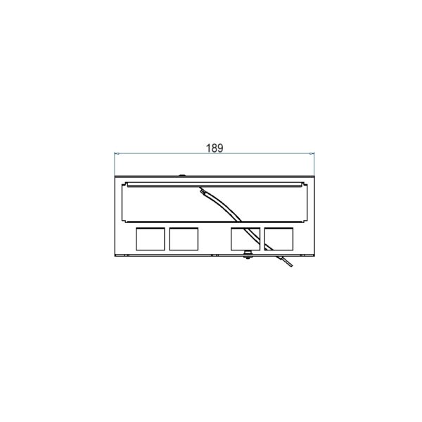 Produktbild UBD 210 290  -  Steckdoseneinsatz mit 4x 45x45- und 4x MH-Ausschnitten, leer